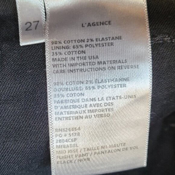 NEW! L'AGENCE MIRABEL FLIGHT PANTS ELASTIC ANKLE JOGGER STRETCH COTTON sz 27 - Picture 7 of 7